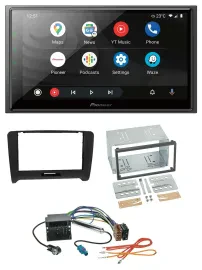 Pioneer USB 2DIN DAB MP3 Bluetooth Autoradio für Audi TT (06-14) Quadlock