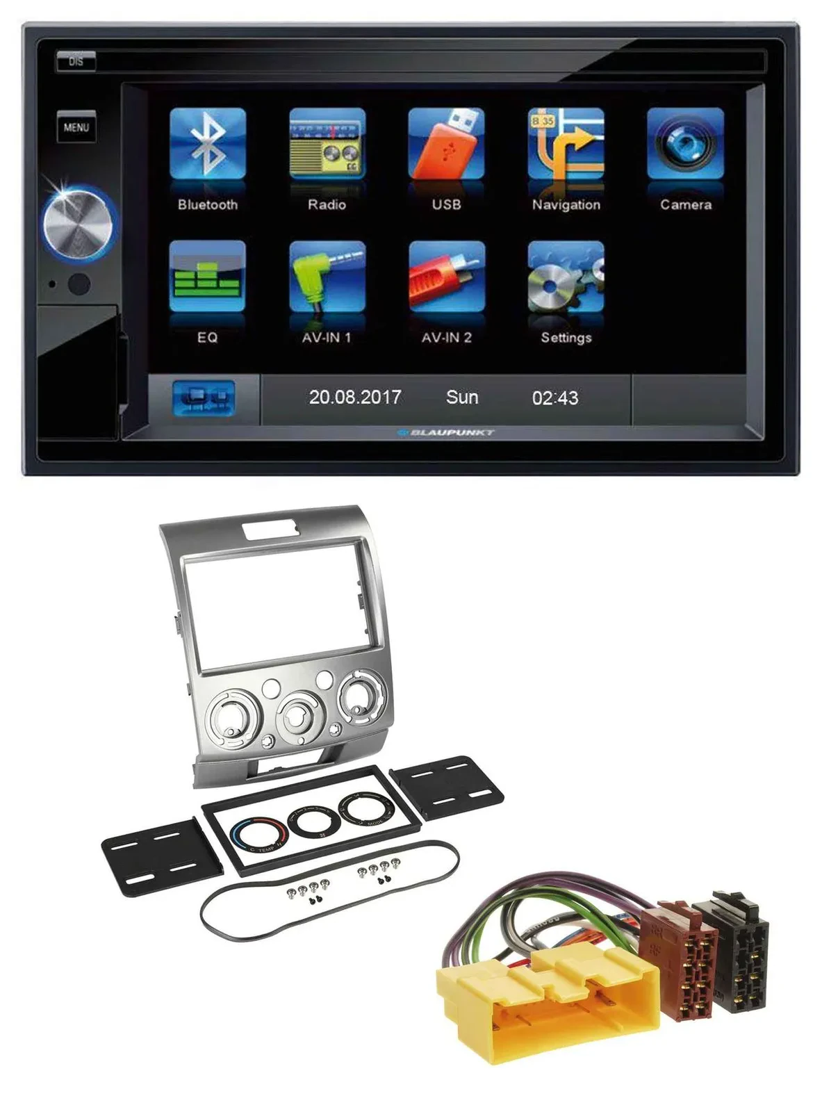 Blaupunkt SD Bluetooth 2DIN MP3 USB AUX Autoradio für Ford Ranger 2AB 2007 2011