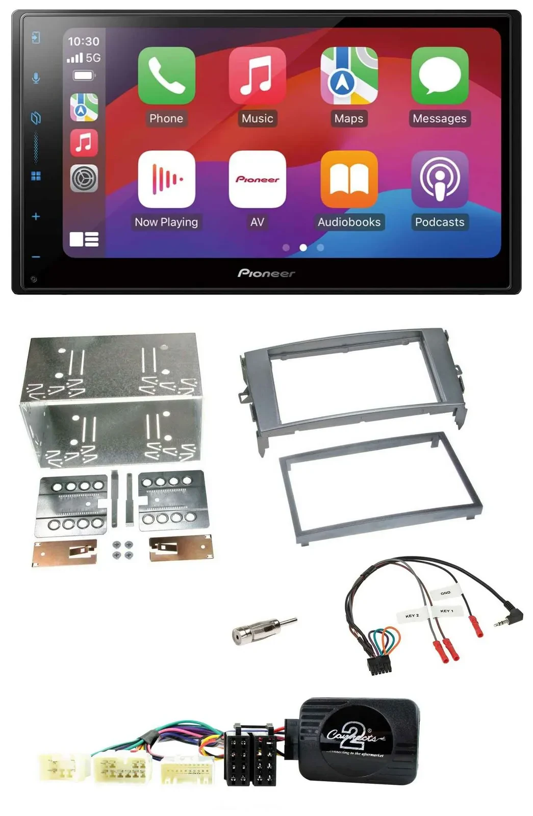 Pioneer DAB USB Lenkrad Bluetooth 2DIN Autoradio für Toyota Auris 2007-2011 anth
