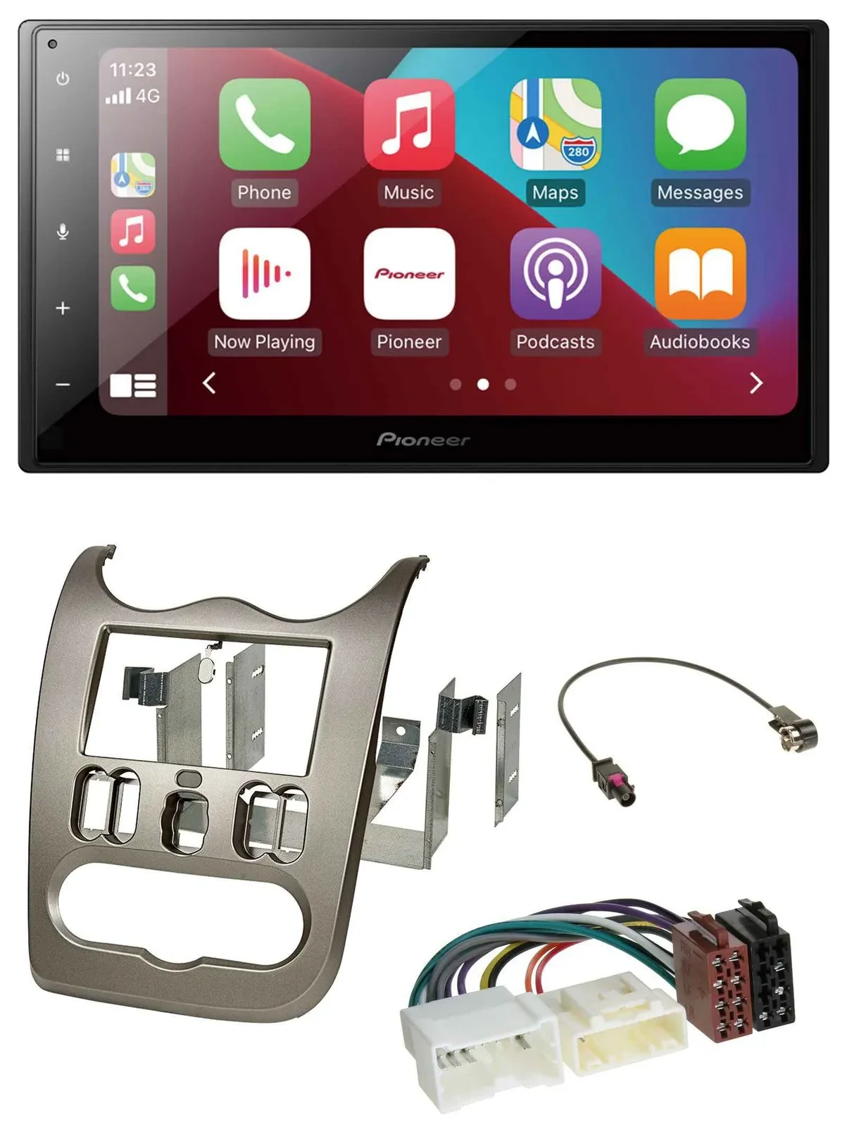 Pioneer USB MP3 DAB 2DIN Bluetooth Autoradio für Dacia Logan Sandero Duster ab 1
