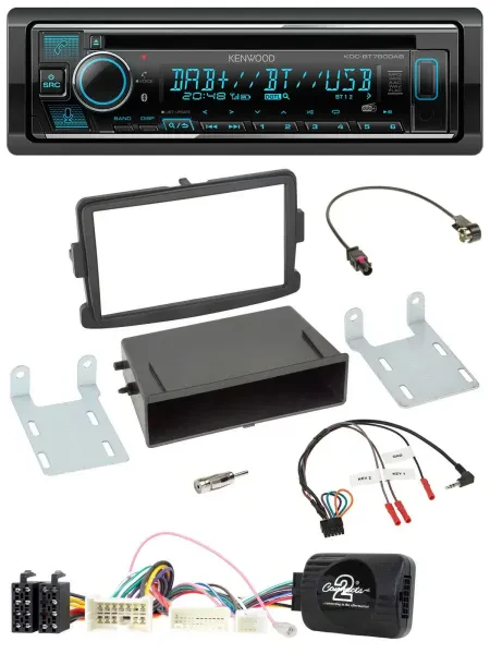 Kenwood Lenkrad Bluetooth DAB USB CD Autoradio für Dacia Dokker Duster Lodgy ab