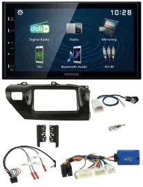 Автомагнитола Kenwood 2DIN, Bluetooth, USB, DAB, для Toyota Hilux 2015–2020, поддержка управления на руле