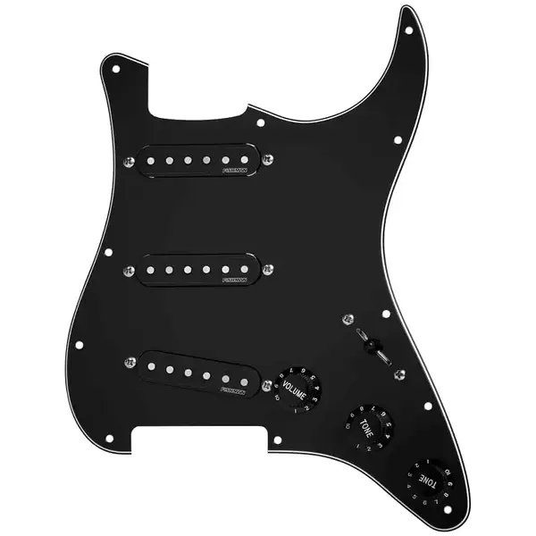 Комплект звукоснимателей для электрогитары Fishman Fluence Stratocaster Loaded Pickguard SSS Black