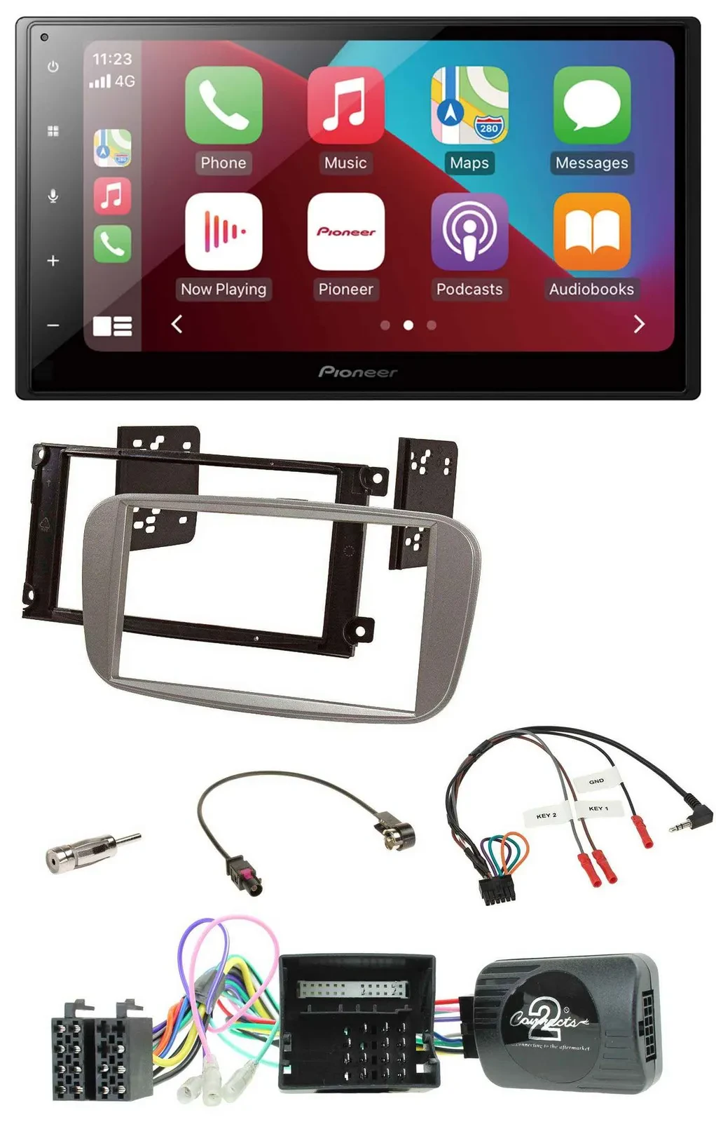 Pioneer USB Lenkrad DAB 2DIN Bluetooth Autoradio für Ford Mondeo S-Max 2007-14 C