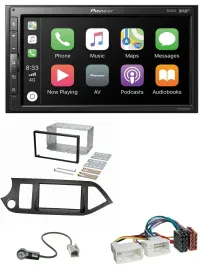 Pioneer USB MP3 DAB 2DIN Bluetooth Autoradio für Kia Picanto ab 11 Start-Stop