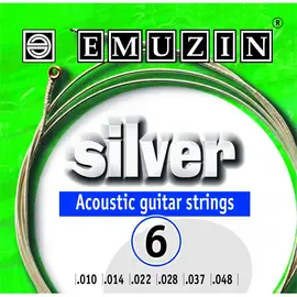 Струны для акустической гитары Emuzin Silver 6A203 10-48