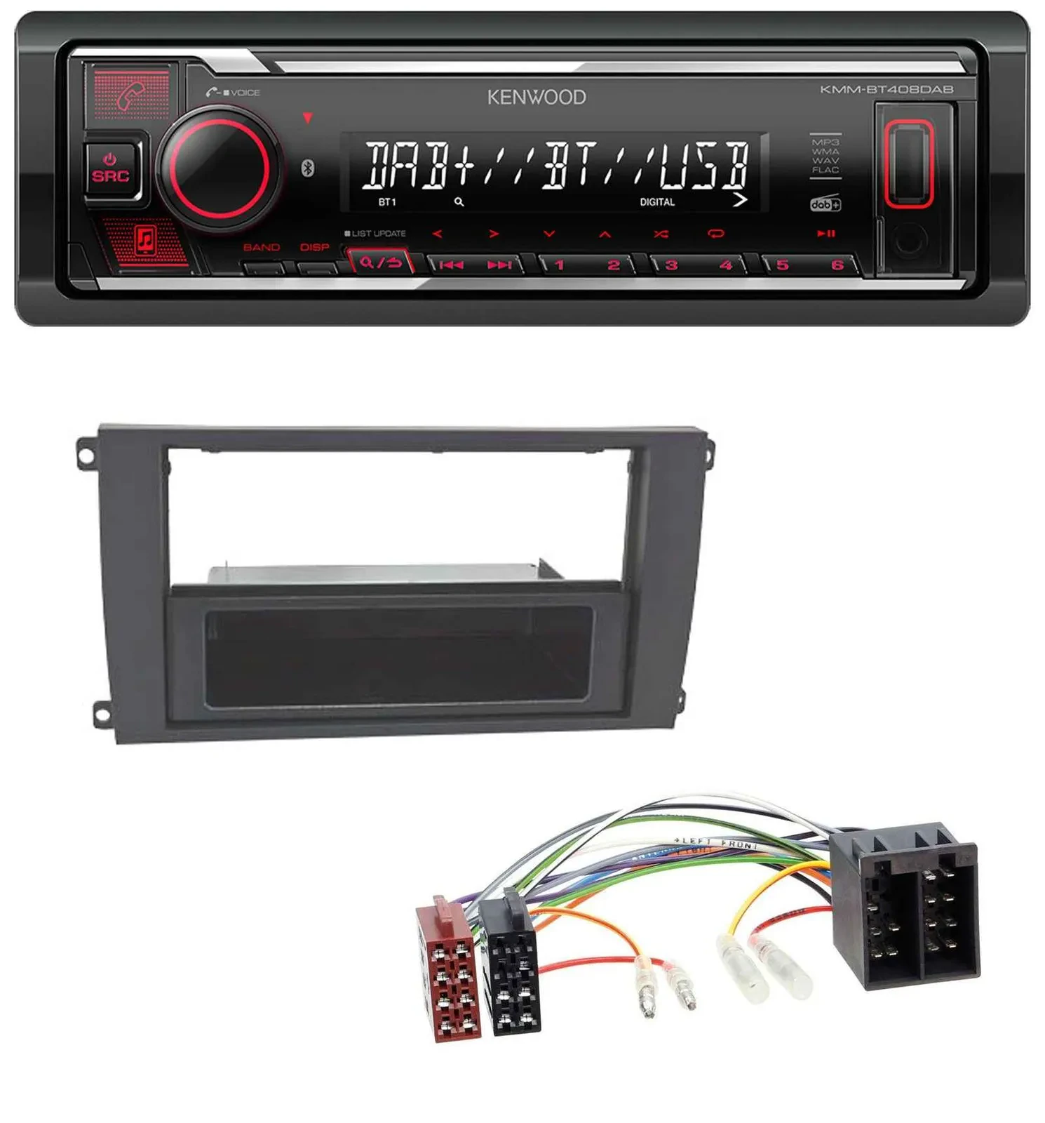 Kenwood MP3 Bluetooth USB DAB Autoradio für Porsche Cayenne (2002-2007)