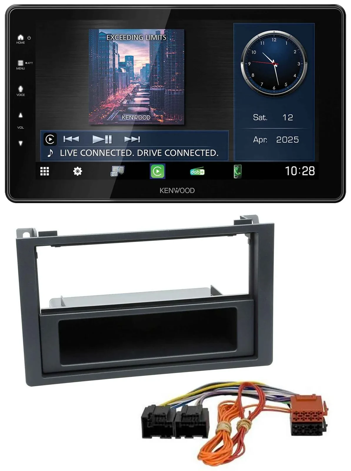 Kenwood MP3 Bluetooth USB DAB Autoradio für Saab 9.3 (ab 2006)