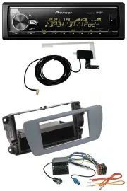 Автомагнитола Pioneer Bluetooth, DAB, USB, MP3 для Seat Ibiza (с 2008), серый