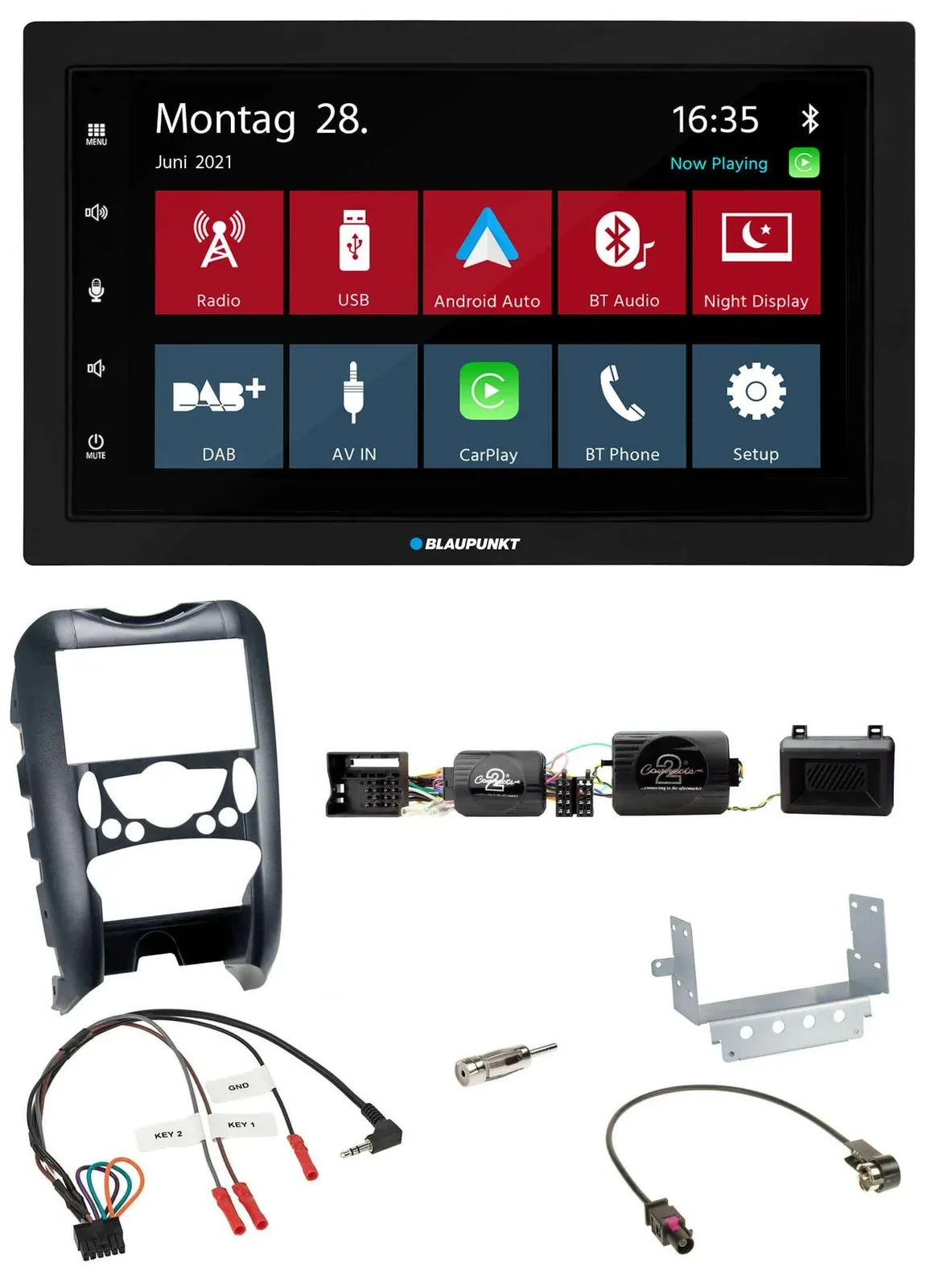 Blaupunkt Lenkrad Bluetooth DAB 2DIN USB Autoradio für Mini Cooper 06-14 Parksen