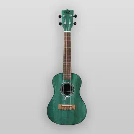 Puka Model PK-DPS Dolphin Rosette Deep Blue Satin Finish Soprano Size Ukulele