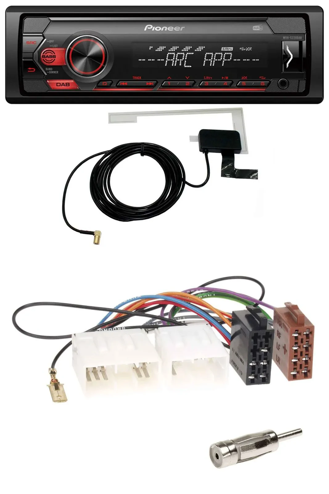 Автомагнитола Pioneer 1-DIN USB DAB MP3 AUX для Mazda MPV (1988–1999)