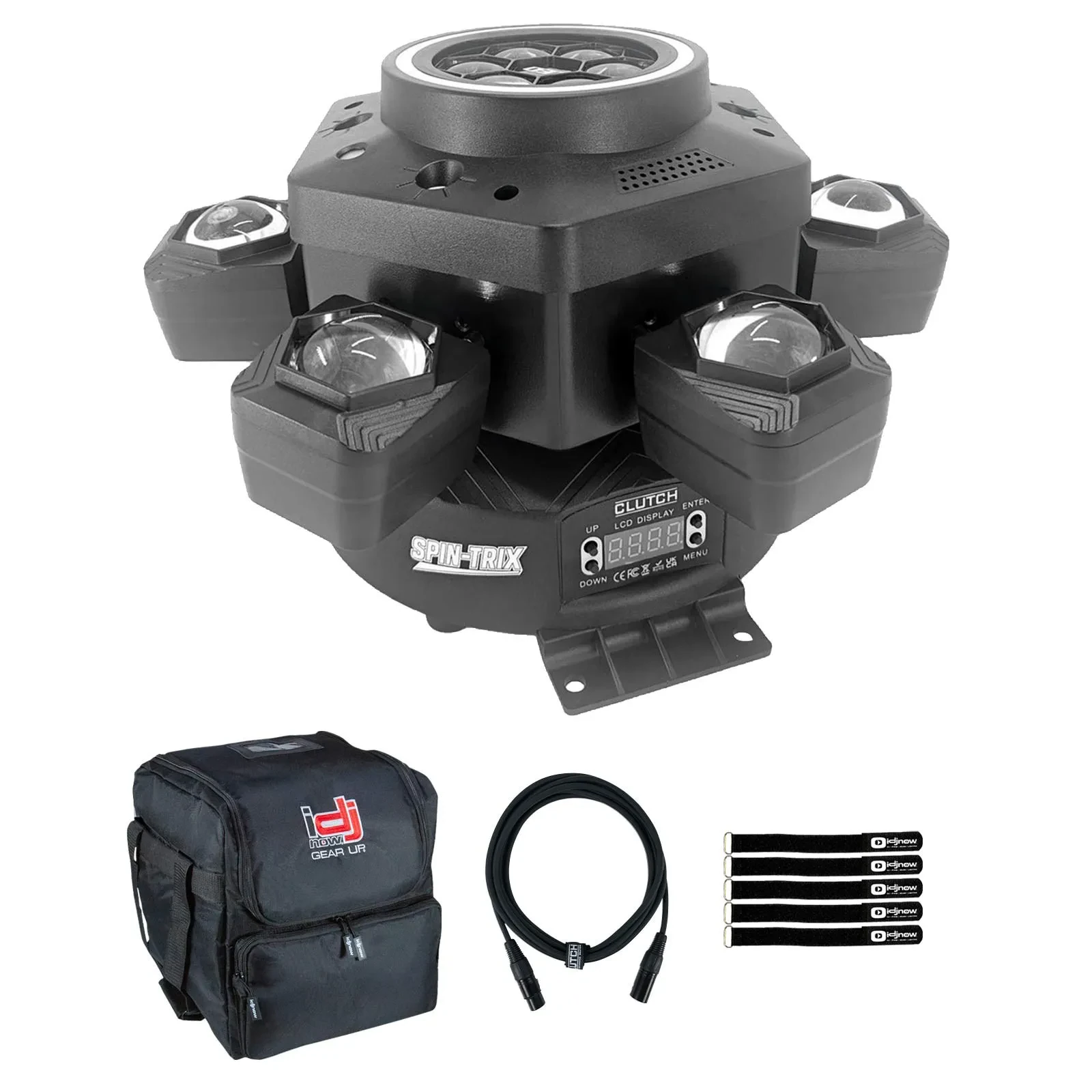 SPIN-TRIX 150W RGBW LED DMX Motion Beam Stage DJ Club Light Fixture w Bag