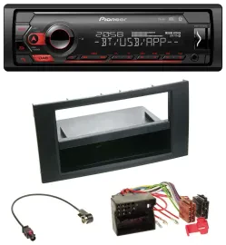 Автомагнитола Pioneer MP3 USB DAB Bluetooth для Ford Focus/Fiesta 2004–2008, черная