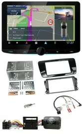 Kenwood Bluetooth DAB TMC 2DIN Lenkrad USB Navigation für Seat Ibiza ab 08 Klavi