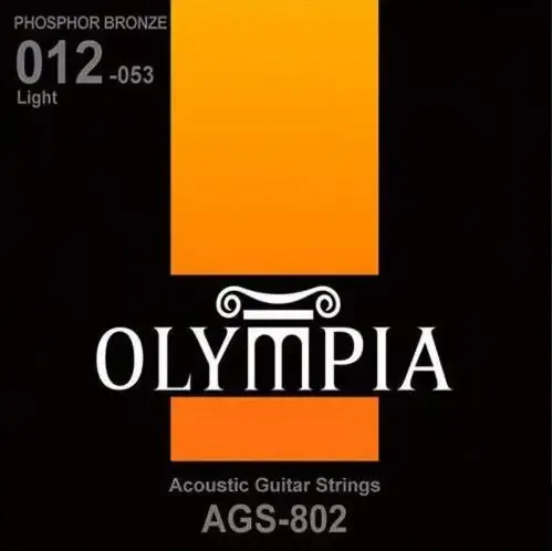 Струны для акустической гитары Olympia AGS802 12-53, бронза фосфорная