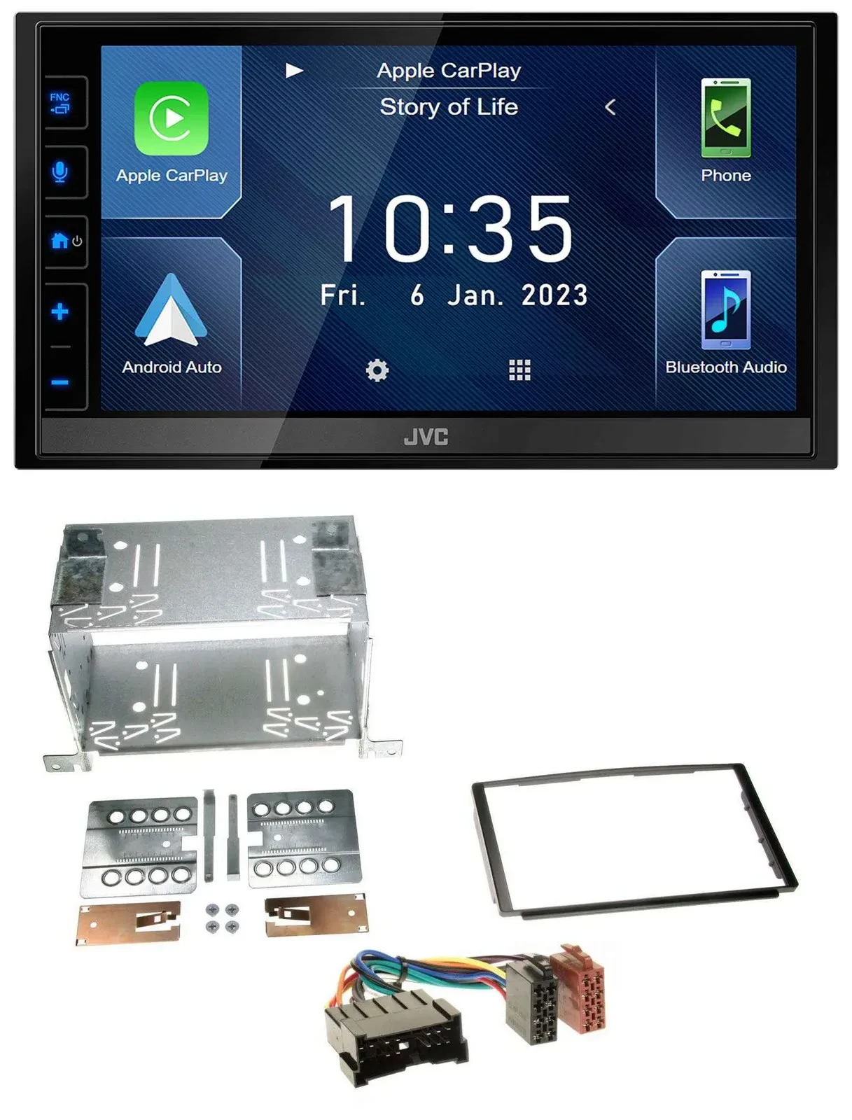 JVC DAB Bluetooth MP3 USB 2DIN Autoradio für Hyundai Santa Fe SM 04-06