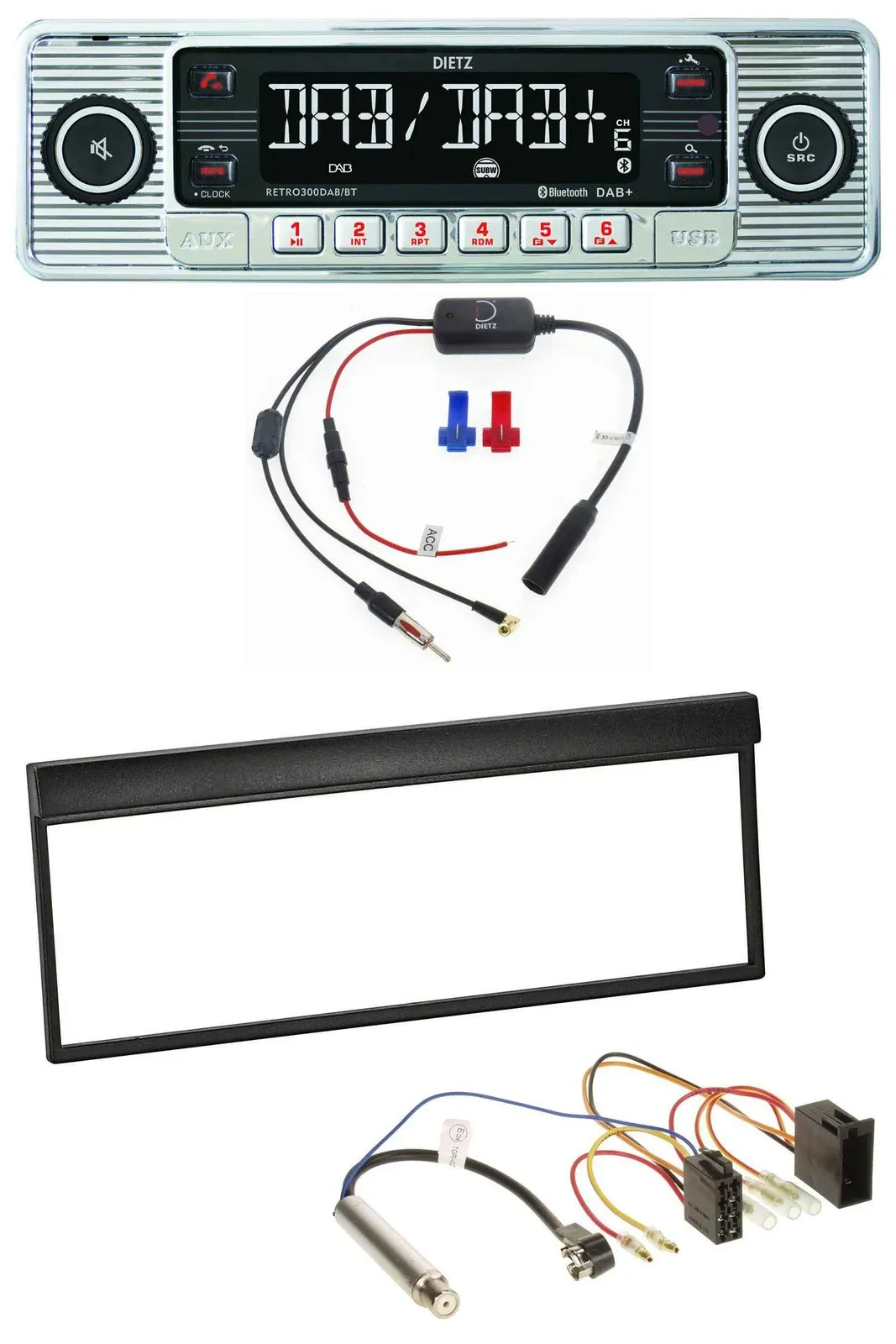 Dietz DAB USB MP3 Bluetooth Autoradio für Skoda Fabia (bis 2003)