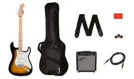 Электрогитара SQUIER Sonic™ Stratocaster® Pack, Maple Fingerboard, 2-Color Sunburst, Gig Bag