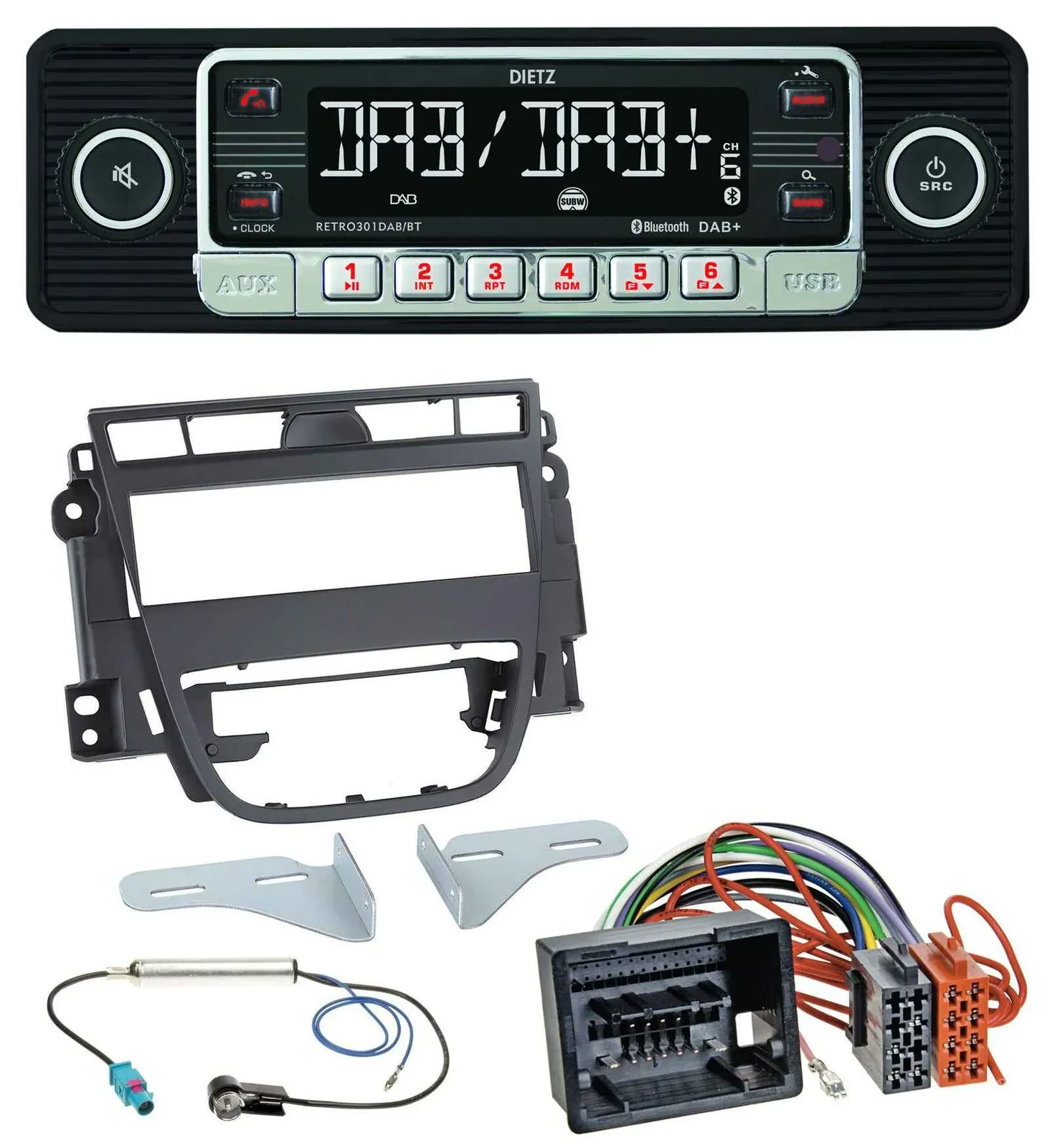 Dietz USB DAB MP3 Bluetooth Autoradio für Opel Meriva B (ab 2010)