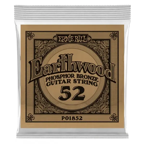 Струна для акустической гитары Ernie Ball P01852 Earthwood, фосфорная бронза, калибр 52