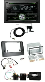 Автомагнитола Pioneer 2DIN CD USB Bluetooth DAB для Fiat Stilo 2005–2007