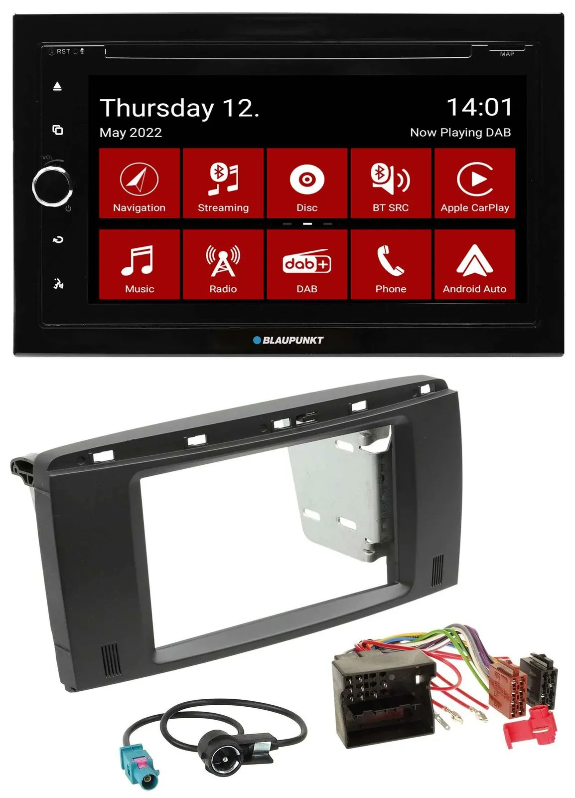 Blaupunkt MP3 DVD Bluetooth DAB 2DIN USB Autoradio für Mercedes R-Klasse 2006-20