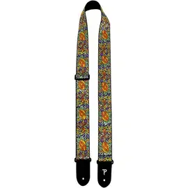 Ремень для гитары Perri's TWS-JAQ19 Jacquard Yellow and Green Flower