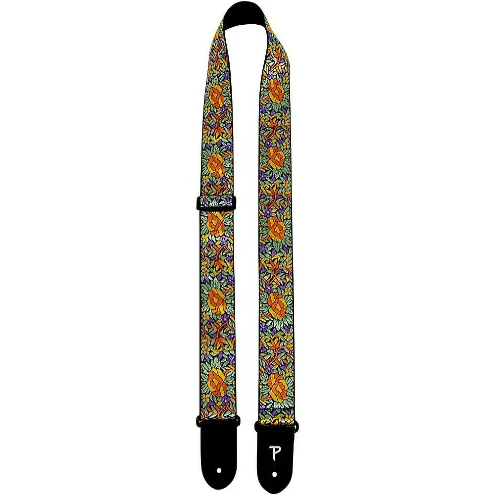 Ремень для гитары Perri's TWS-JAQ19 Jacquard Yellow and Green Flower