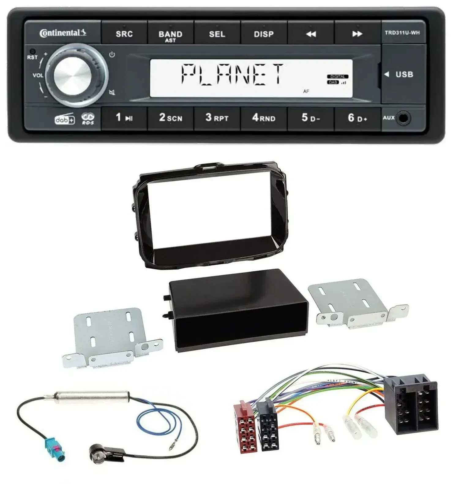 Автомагнитола для Alfa Romeo Giulietta Continental 1 DIN, MP3, AUX, USB, DAB, ISO