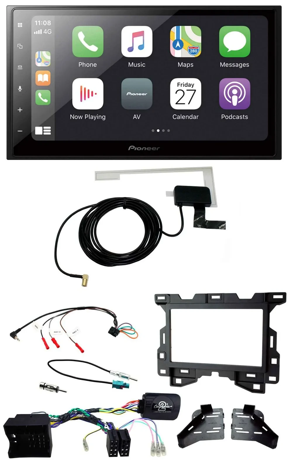 Pioneer USB Lenkrad 2DIN Bluetooth DAB Autoradio für Mercedes Sprinter W907 W910