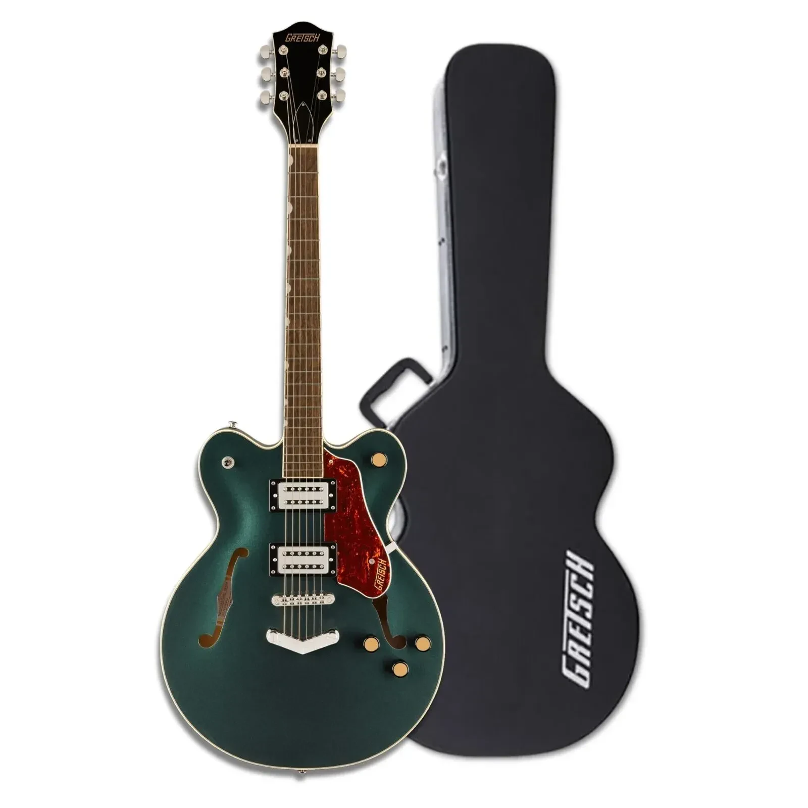 Gretsch G2622 Streamliner Center Block Cadillac Green Electric Guitar Bundle
