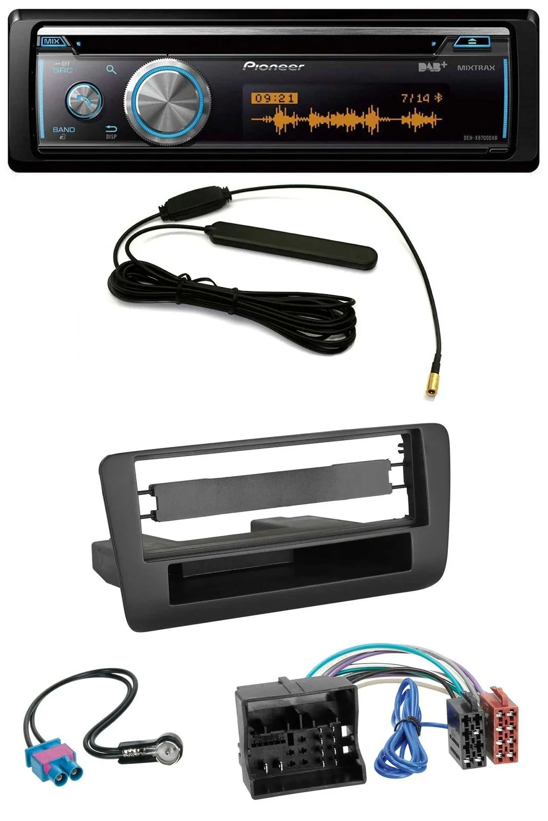 Pioneer CD USB Bluetooth DAB MP3 Autoradio für Audi A1 (ab 2012)