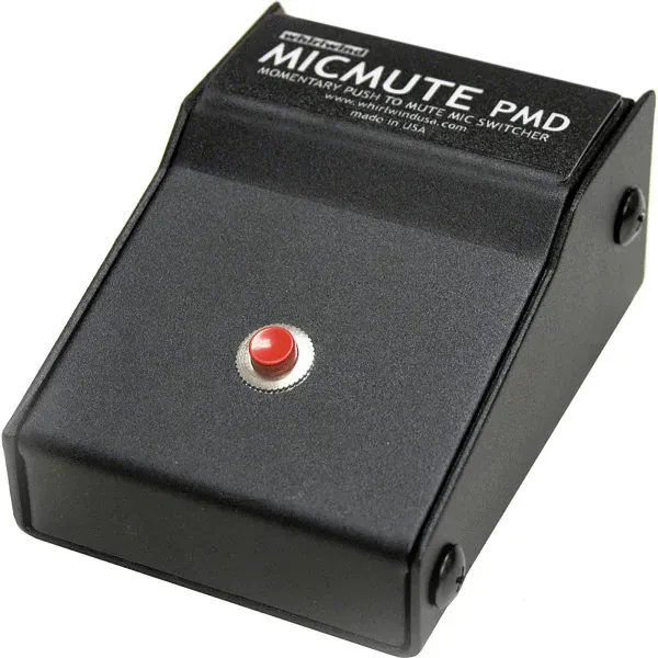 Whirlwind Micmute Push-Mute Desktop Momentary Off Mic Switch with XLR I/O Jack