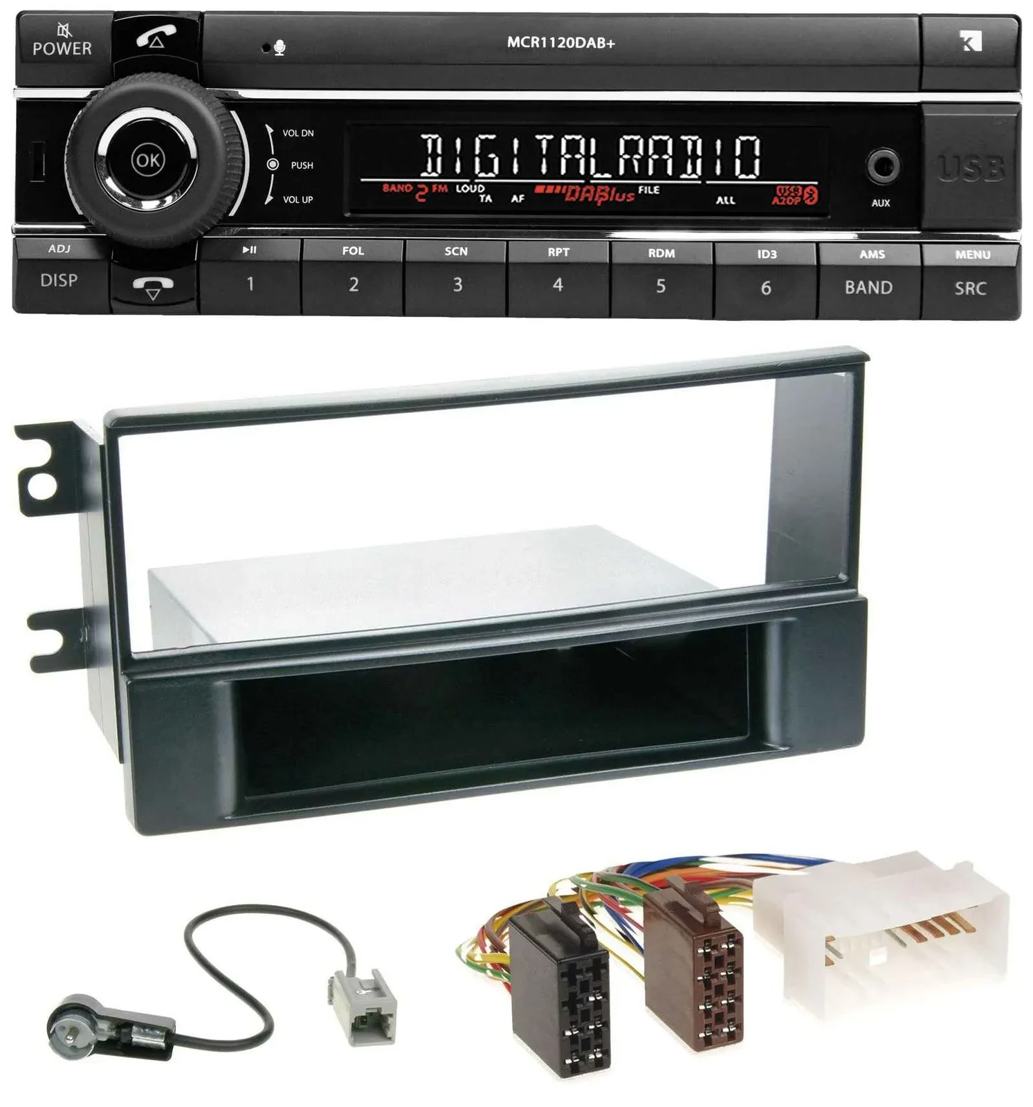 Kienzle Bluetooth MP3 USB DAB Autoradio für Kia Sportage II (2008-2010)