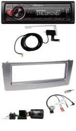 Автомагнитола для Fiat Grande Punto 2006–2010 Pioneer USB, DAB, Bluetooth, серый