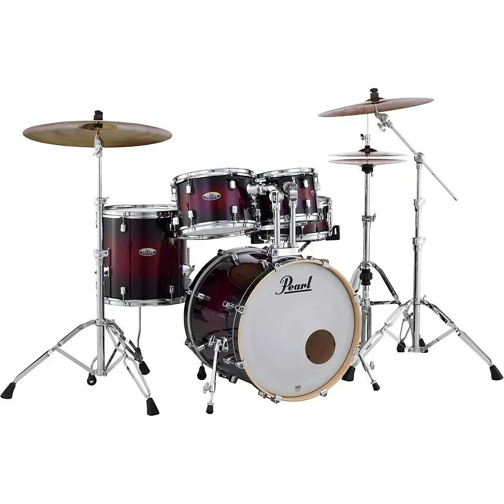 Ударная установка Pearl Decade Maple (набор, 5 шт.) 20x16" бас-барабан, 10x7" и 12x8" томы, 14x14" напольный том, 14x5.5" малый, цвет Gloss Deep Red Burst