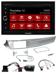 Автомагнитола для Alfa Romeo Giulietta 2010- Blaupunkt 2DIN Bluetooth USB DAB навигация, управление с руля