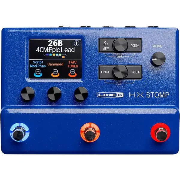 Процессор эффектов для электрогитары Line 6 HX Stomp Ltd Ed Lightning Blue Multi-Effects Pedal Lightning Blue