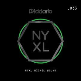 Струна одиночная D'Addario NYNW033 NYXL Nickel Wound Single 033