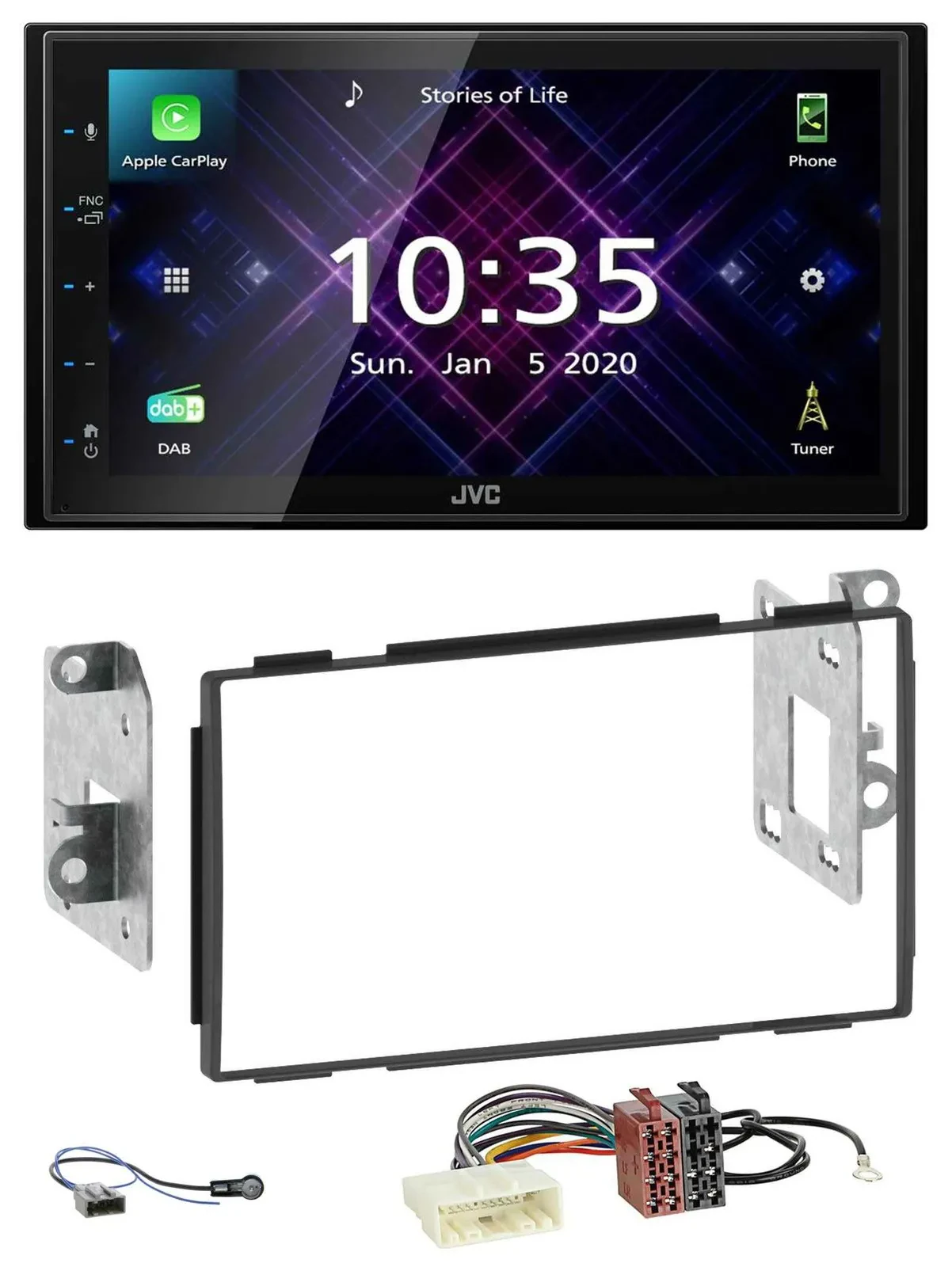 JVC DAB 2DIN MP3 Bluetooth USB Autoradio für Nissan Qashqai 2007-2013