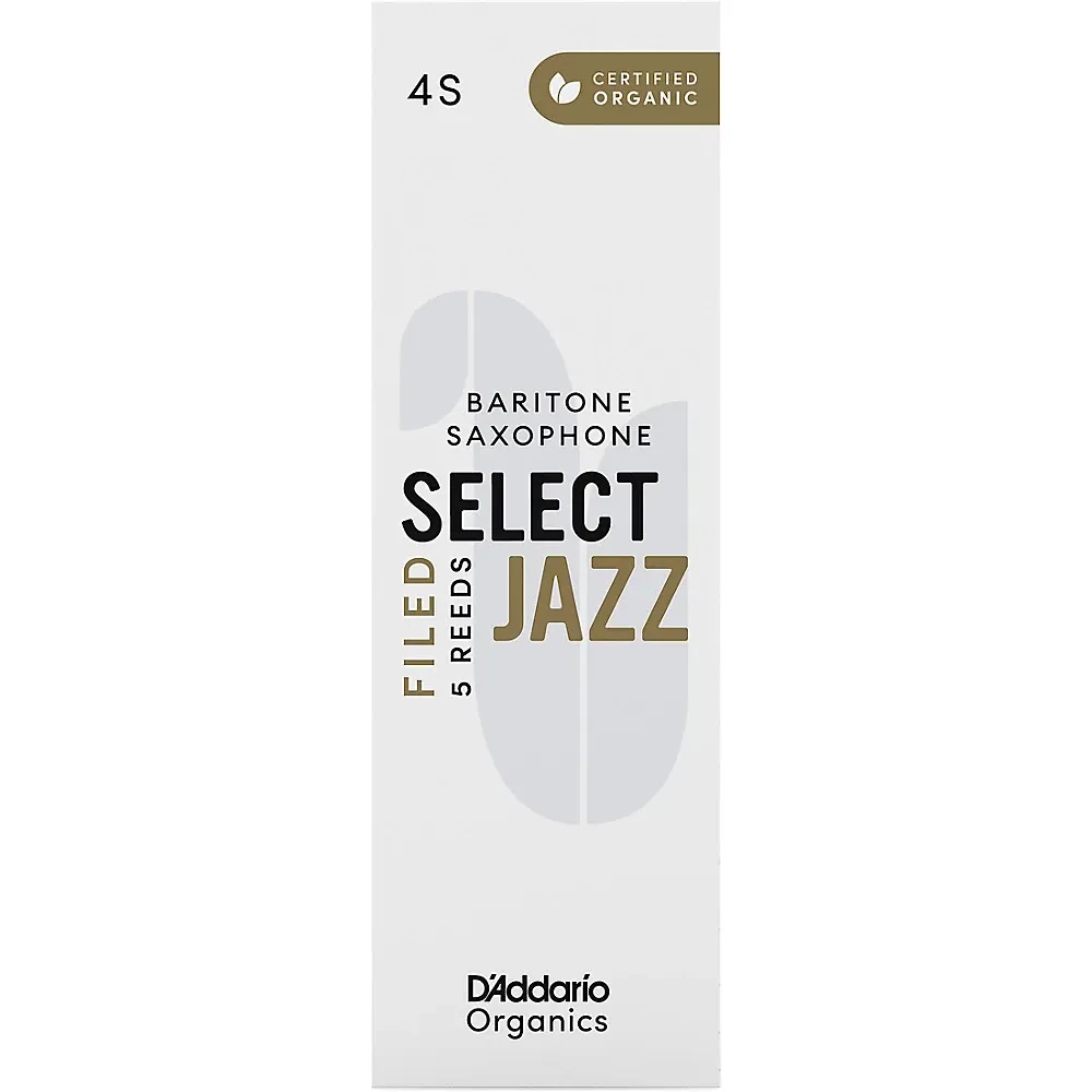 Трости для баритон-саксофона D'Addario Woodwinds Select Jazz Filed 4S (набор, 5 шт.)