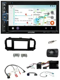 Автомагнитола для Citroen Jumpy Alpine 2DIN, Bluetooth, USB, DAB, навигация, поддержка кнопок на руле