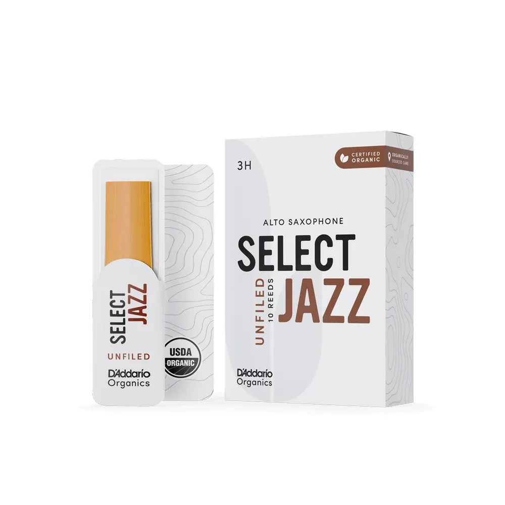 Трости для альт-саксофона D'Addario Organic Select Jazz Unfiled размер 3H, 10 шт
