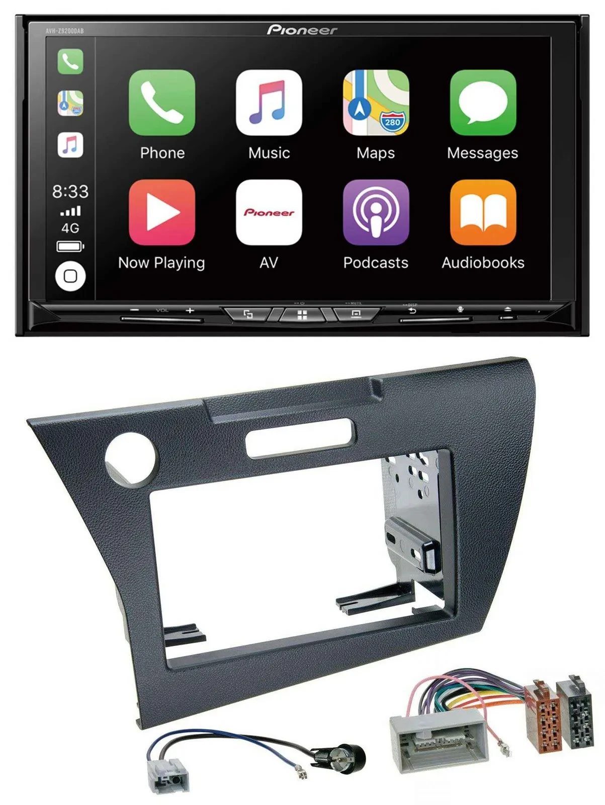 Pioneer 2DIN MP3 USB DAB DVD Bluetooth Autoradio für Honda CR-Z (ab 2010)
