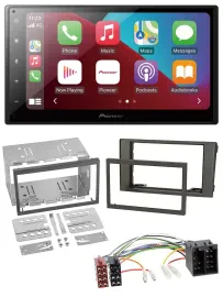 Pioneer USB MP3 DAB 2DIN Bluetooth Autoradio für Iveco Daily 06-14 dunkelgrau
