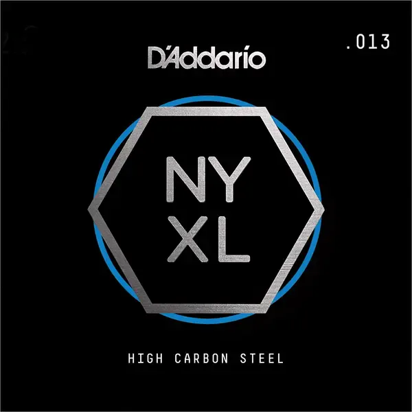 Струна для электрогитары D'Addario NYS013 NYXL Plain Steel Singles, сталь, калибр 13