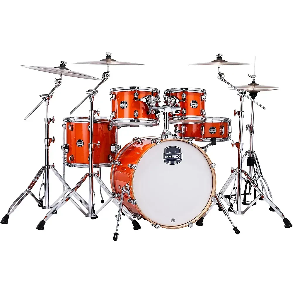 Ударная установка акустическая Mapex Mars Maple Fusion (набор, 5 шт.) 20"x16" бочка, томы 10"x7"/12"x8", напольный том 14"x12", малый 14"x5.5", цвет янтарный (глянцевый)