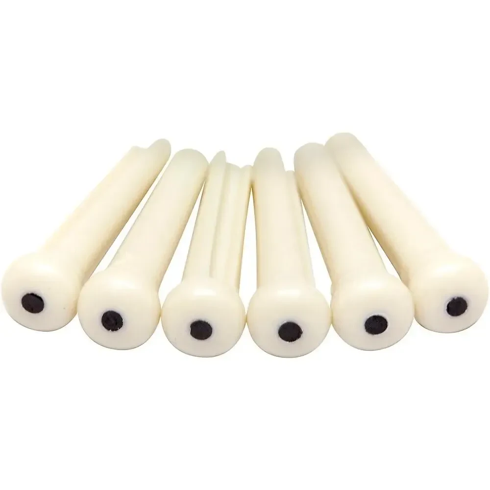 Фиксатор струн для акустической гитары Graph Tech Tusq Ivory Acoustic Guitar Bridge Pins White Black Dot
