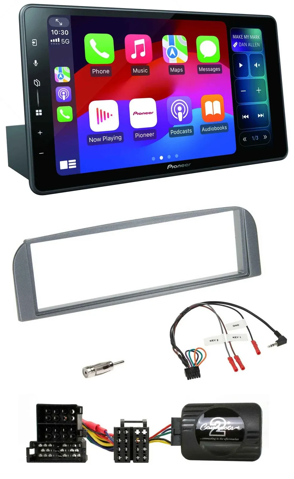 Pioneer Bluetooth DAB Lenkrad USB Autoradio für Alfa 147 GT anthrazit